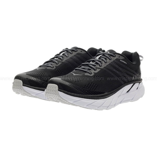 Hoka Clifton 6 Wide - Black/White