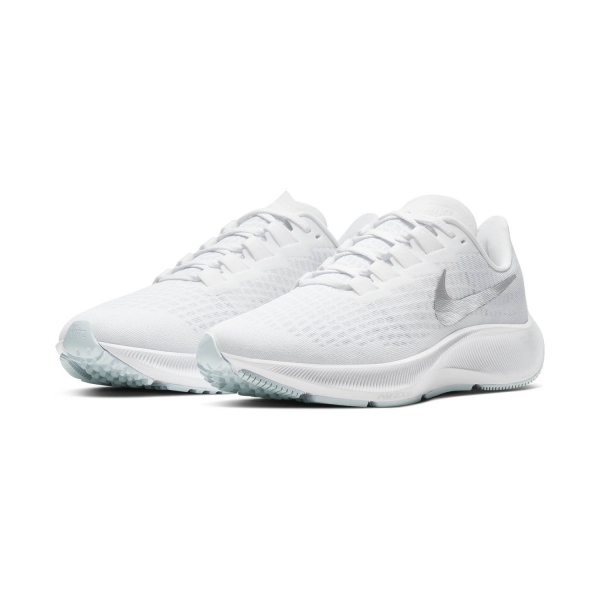 Nike Air Zoom Pegasus 37 - White/Metallic Silver/Aura