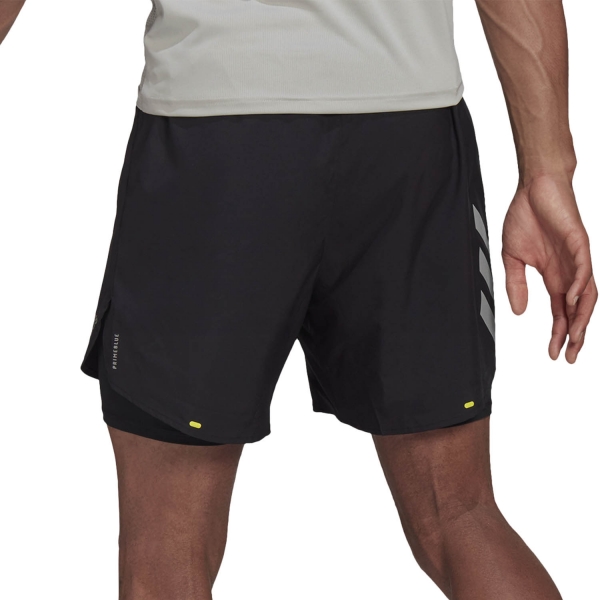 adidas Fast 2 in 1 Primeblue 6in Shorts - Black