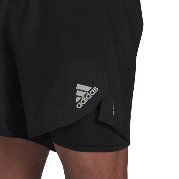 adidas Fast 2 in 1 Primeblue 6in Shorts - Black