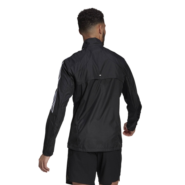 adidas Marathon 3 Stripe Jacket - Black/White