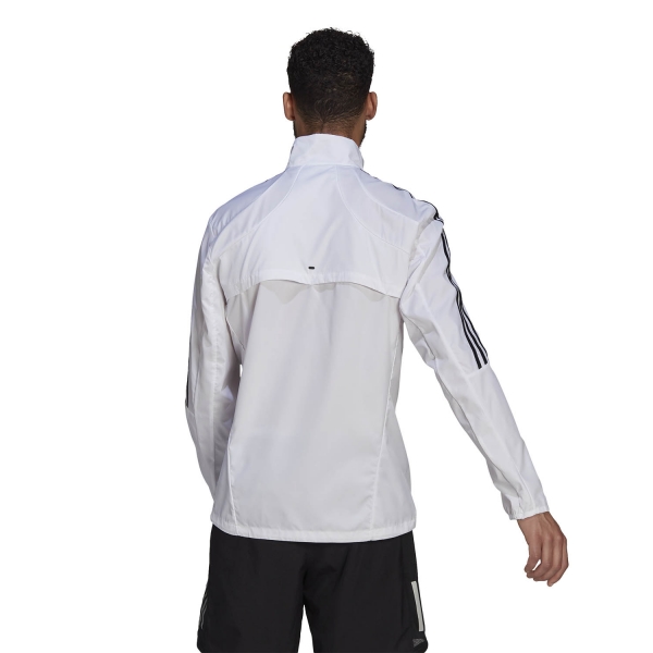 adidas Marathon 3 Stripe Jacket - White/Black