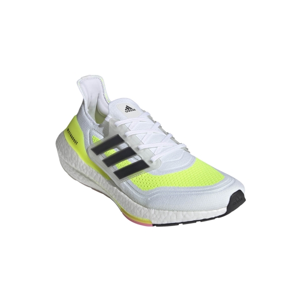 adidas Ultraboost 21 - Ftwr White/Core Black/Solar Yellow
