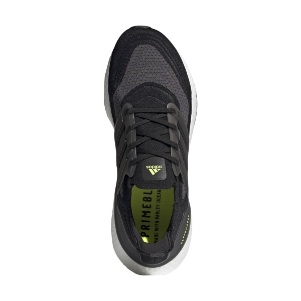adidas Ultraboost 21 - Core Black/Silver Metallic/Solar Yellow