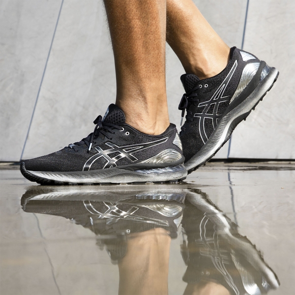 Asics Gel Nimbus 23 Platinum - Black/Pure Silver