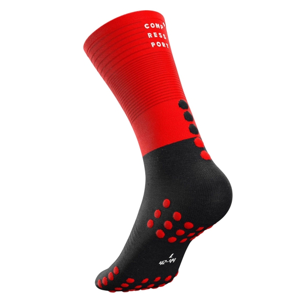 Compressport Mid Compression Calze - Black/Red