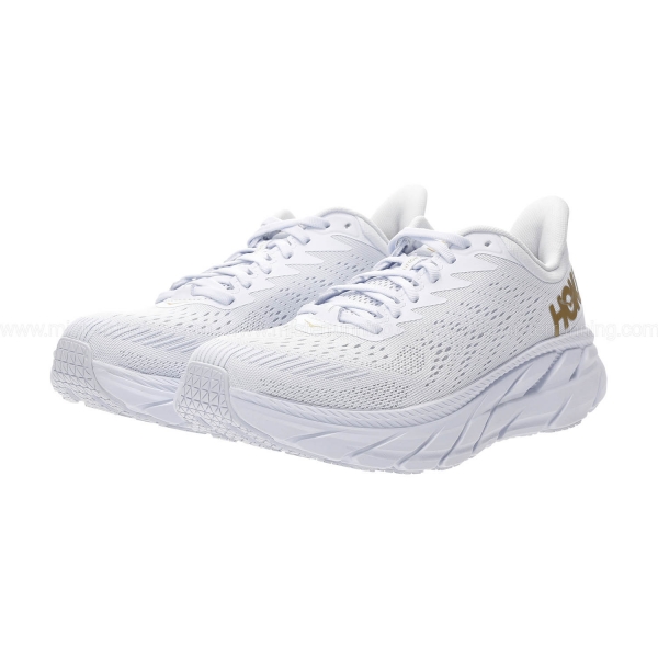 Hoka Clifton 7 - White/Golden Egg