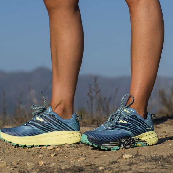 Hoka Speedgoat 4 - Provincial Blue/Luminary Green