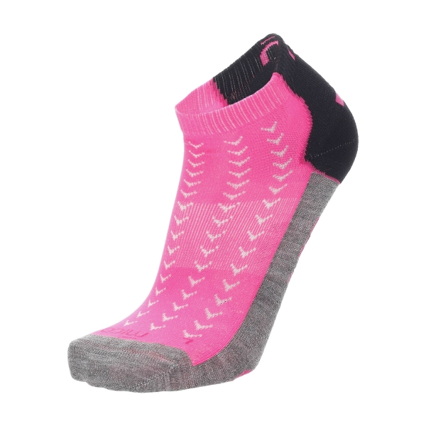 Running Socks Mico Odor Zero Protech Light Weight Socks Woman  Fucsia Fluo/Nero CA 1507 781