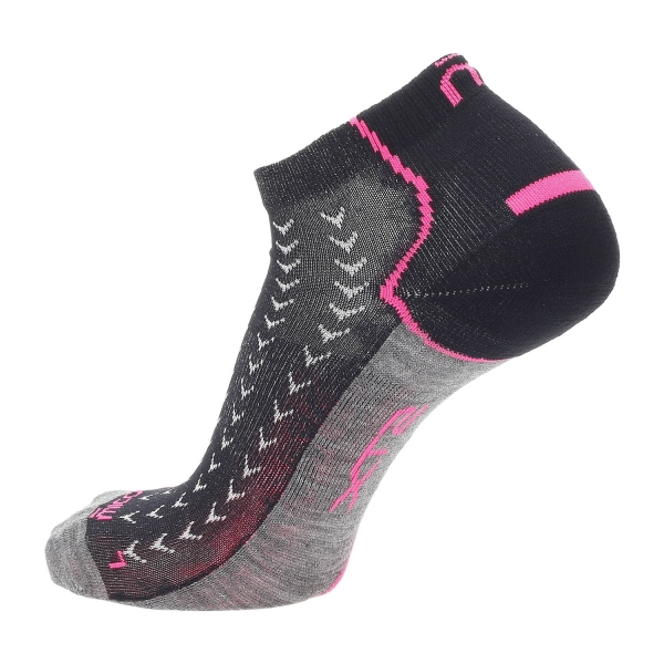 Mico Odor Zero Protech Light Weight Socks Woman - Nero/Fucsia Fluo