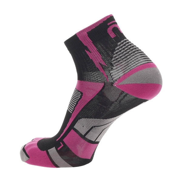 Mico X-Static Light Weight Odor Zero Socks - Nero/Fucsia