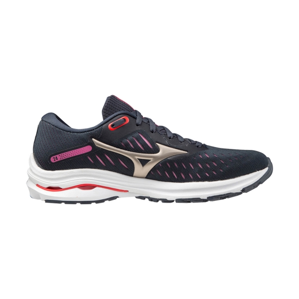 Mizuno Wave Rider 24 - India Ink/Platinum Gold/Ignition Red