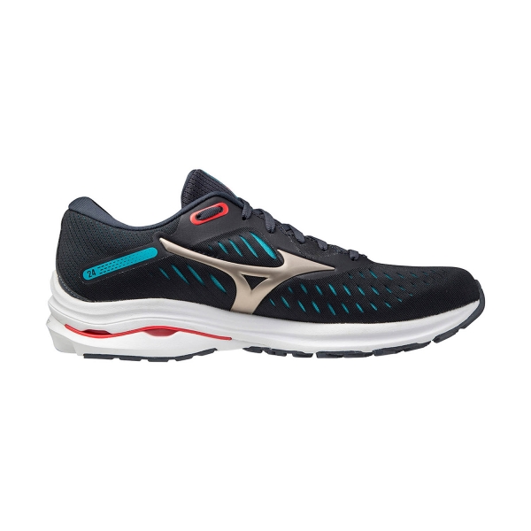 Mizuno Wave Rider 24 - India Ink/Platinum Gold/Scuba Blue