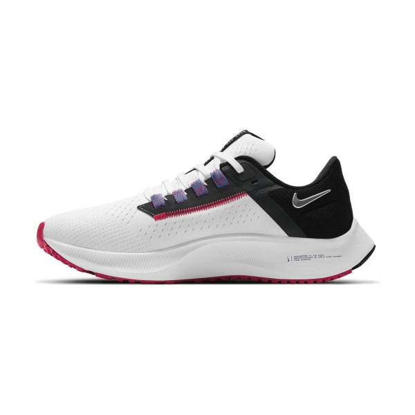Nike Air Zoom Pegasus 38 - White/Metallic Silver/Black