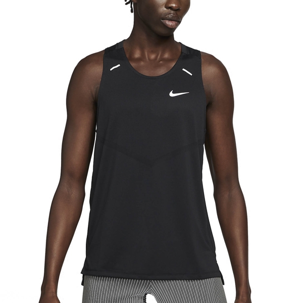 Top Running Hombre Nike DriFIT Rise 365 Top  Black/Reflective Silver CZ9179010