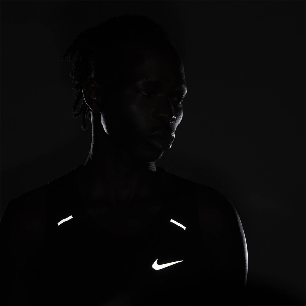 Nike Dri-FIT Rise 365 Top - Black/Reflective Silver