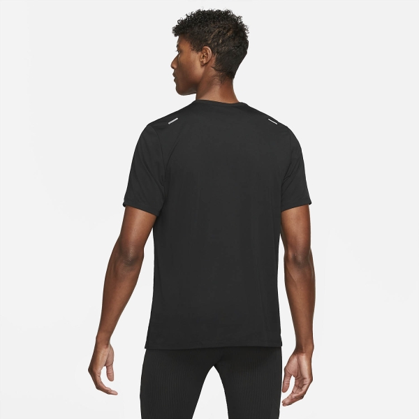 Nike Dri-FIT Rise 365 T-Shirt - Black/Reflective Silver