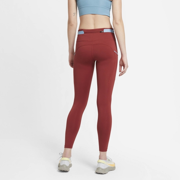Nike Epic Luxe Tights - Dark Cayenne/Cerulean/Reflective Silver