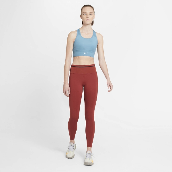Nike Epic Luxe Tights - Dark Cayenne/Cerulean/Reflective Silver