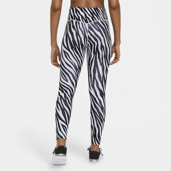 Nike One 7/8 Print Tights - Purple Chalk/White