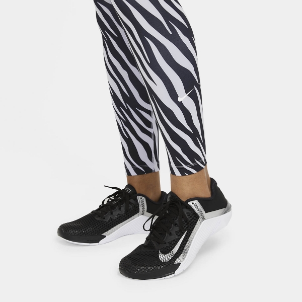 Nike One 7/8 Print Tights - Purple Chalk/White