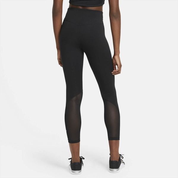 Nike One Mid Rise 7 8 Women s Training Tights Black White
