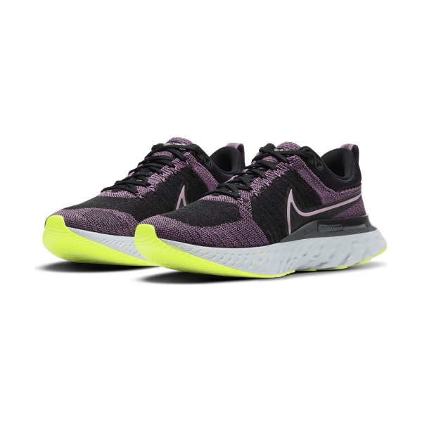 Nike React Infinity Run Flyknit 2 - Violet Dust/Elemental Pink/Black/Cyber