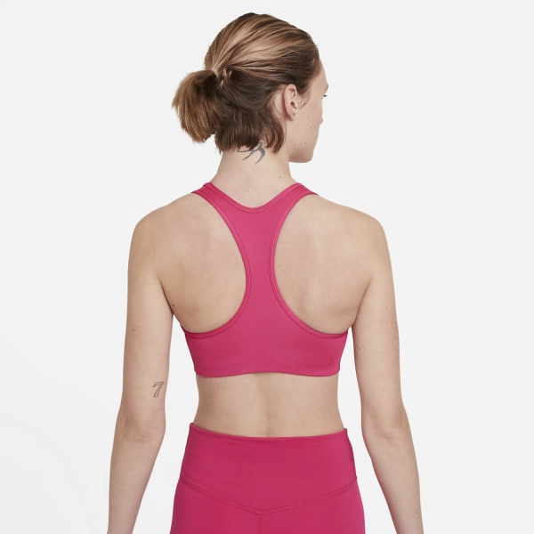 Nike Swoosh Futura Sports Bra - Fireberry/White