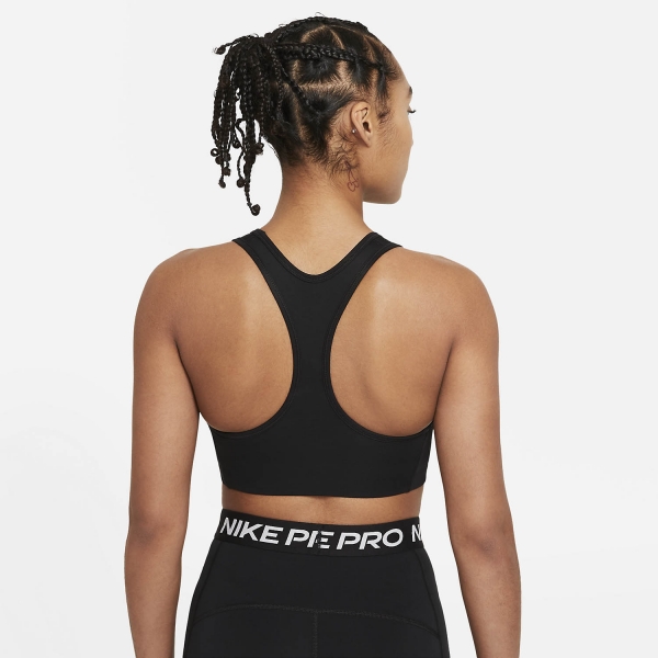 Nike Swoosh Sports Bra - Black/White