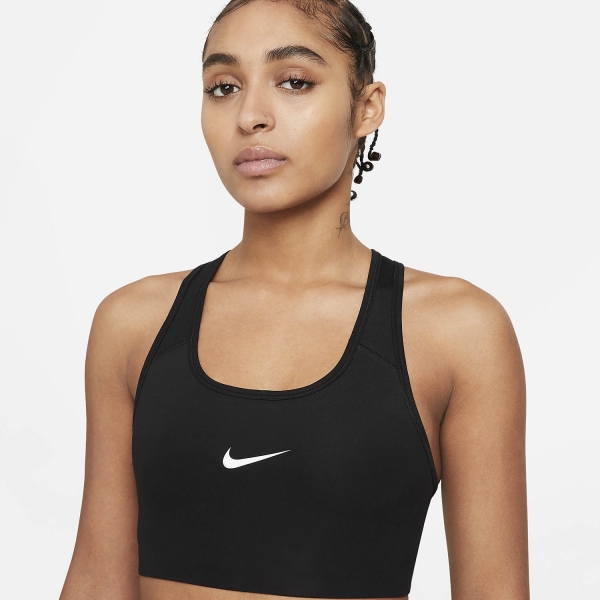 Nike Swoosh Sports Bra - Black/White