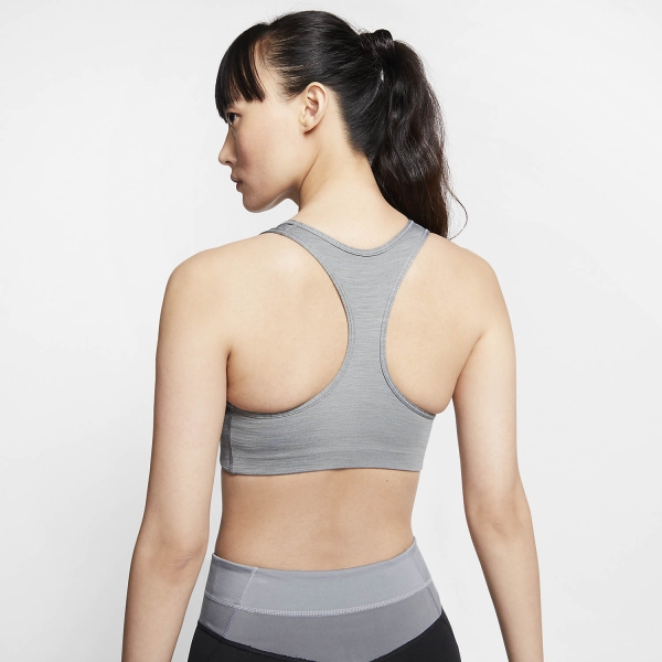 Nike Swoosh Sports Bra - Smoke Grey/Pure Black