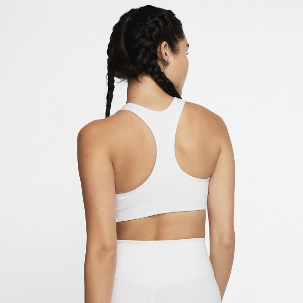 Nike Swoosh Sports Bra - White/Black