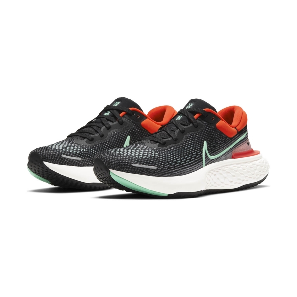 Nike Zoomx Invincible Run Flyknit - Black/Green Glow/Chile Red