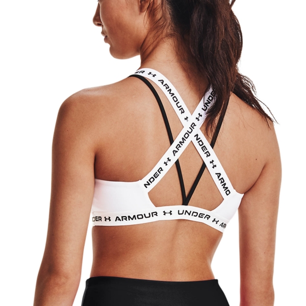 Under Armour Crossback Low Reggiseno Sportivo - White/Black