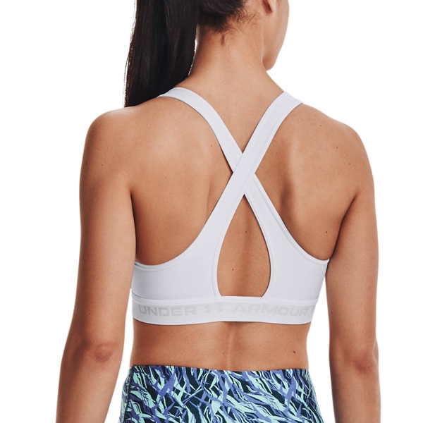 Women's Under Armour High Crossback Zip Sports Bra – WHITE – CSC