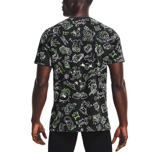 Under Armour Face Off T-Shirt - Black/Hyper Green/White