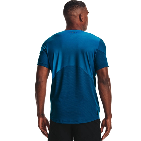 Under Armour HeatGear Rush 2.0 Print T-Shirt - Blue Circuit/Black