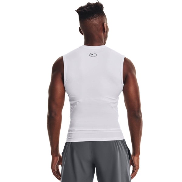 Under Armour HeatGear Compression Top - White/Black