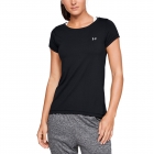 Under Armour HeatGear T-Shirt - Black/Metallic Silver