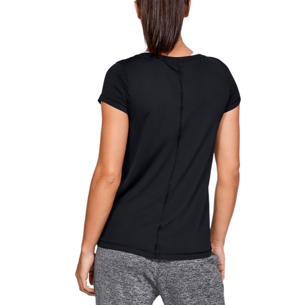 Under Armour HeatGear T-Shirt - Black/Metallic Silver