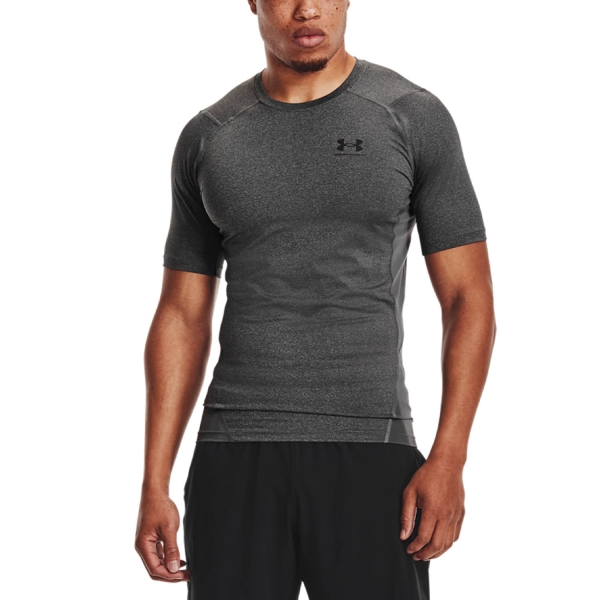 Men's Training T-Shirt Under Armour HeatGear Compression Logo TShirt  Carbon Heather/Black 13615180090