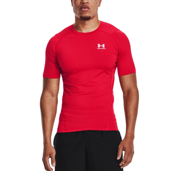 Men's Training T-Shirt Under Armour HeatGear Compression Logo TShirt  Red/White 13615180600