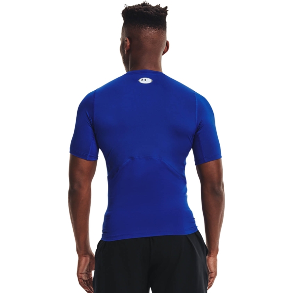 Under Armour HeatGear Compression Logo Maglietta - Royal/White