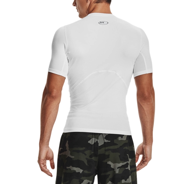 Under Armour HeatGear Compression Logo Camiseta - White/Black