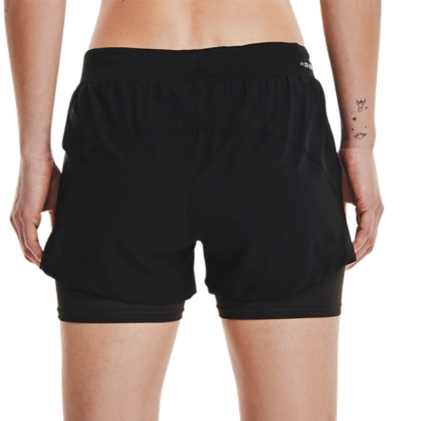 Under Armour IsoChill 2 in 1 3in Shorts - Black/Reflective