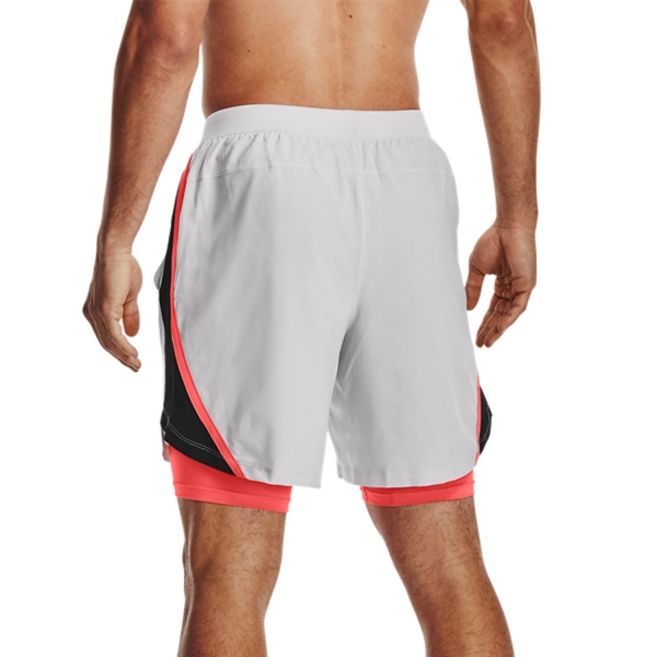 Under Armour Launch 2 in 1 7in Shorts - Halo Gray/Black/Reflective