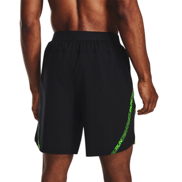 Under Armour Launch Tape 7in Shorts - Black/Hyper Green/Reflective