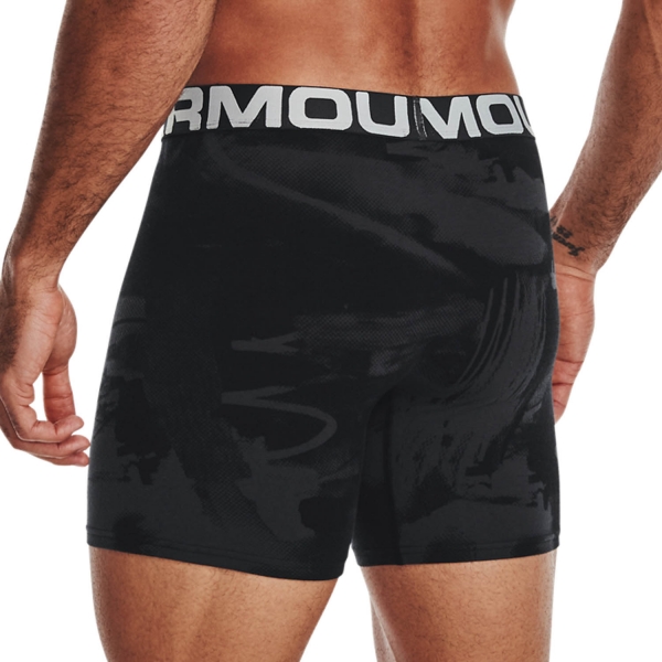 Under Armour Novelty 6in x 3 Boxers - Black/Venom Red/Brilliant Blue