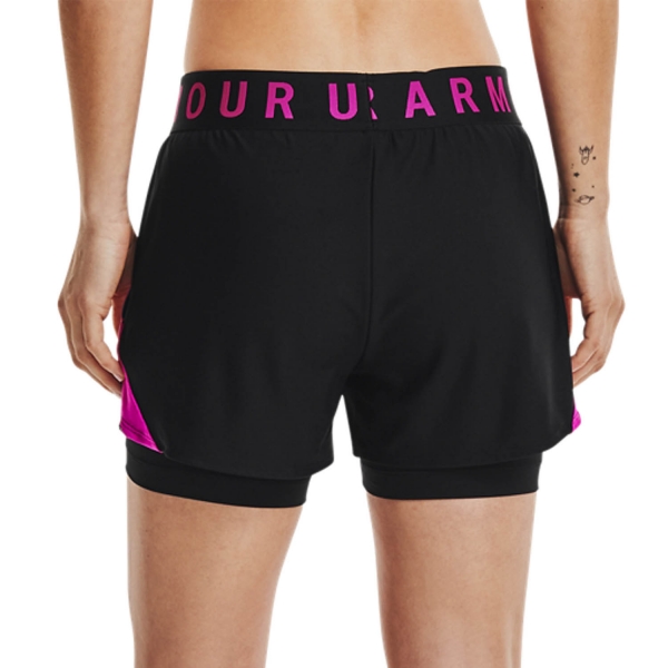 Under Armour Play Up 2 in 1 3in Shorts - Black/Meteor Pink
