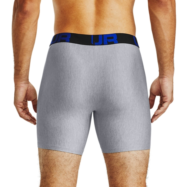 Under Armour Tech 6in x 2 Boxers - Academy/Mod Gray Light Heather